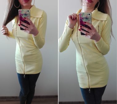 Damsky pulover zltej farby