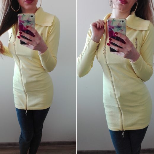Damsky pulover zltej farby