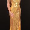 Zlaté flitrované šaty